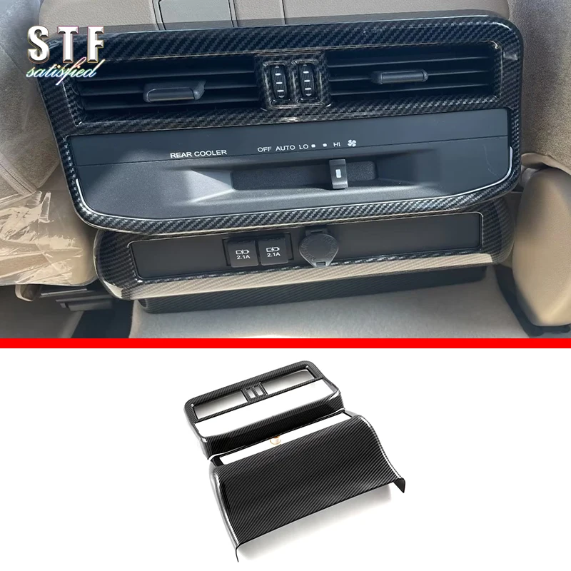 Interior Rear Air-Condition Vent Outlet Cover Trim For Toyota Land Cruiser LC300 2021 2022 2023 Car Accessories Stickers