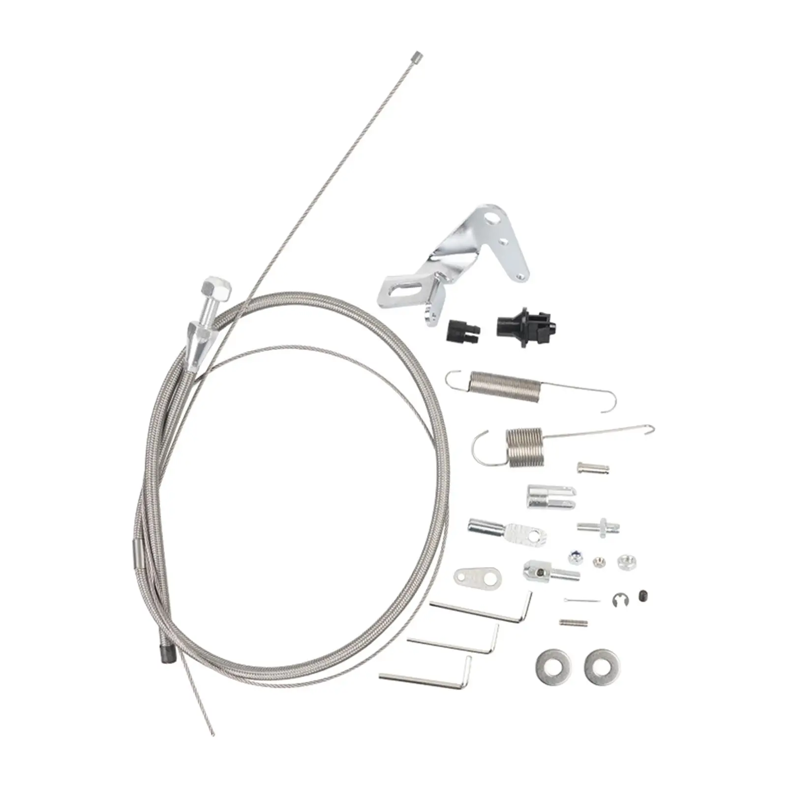 Universal Polished Aluminum Throttle Pedal Repairing Replace Part Spare Part Functional Maintenance Accessory Throttle Cable Kit
