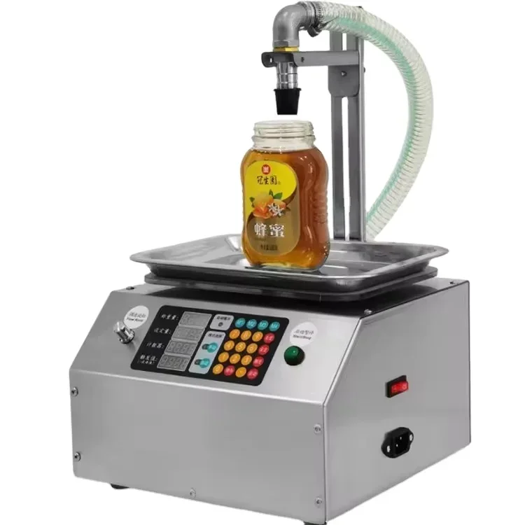 Automatic Paste Viscous Liquid Honey Sesame Quantitative Weighing Anti Drip Stainless Steel Gear Pump Filling Machine