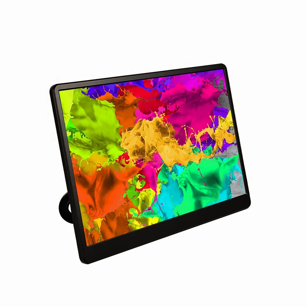 Monitor Portabel 15.6 Inci 1080P dengan Stand yang Dapat Disesuaikan, Layar IPS Dual Monitor untuk Gaming, Monitor Kedua untuk Laptop saat Bepergian