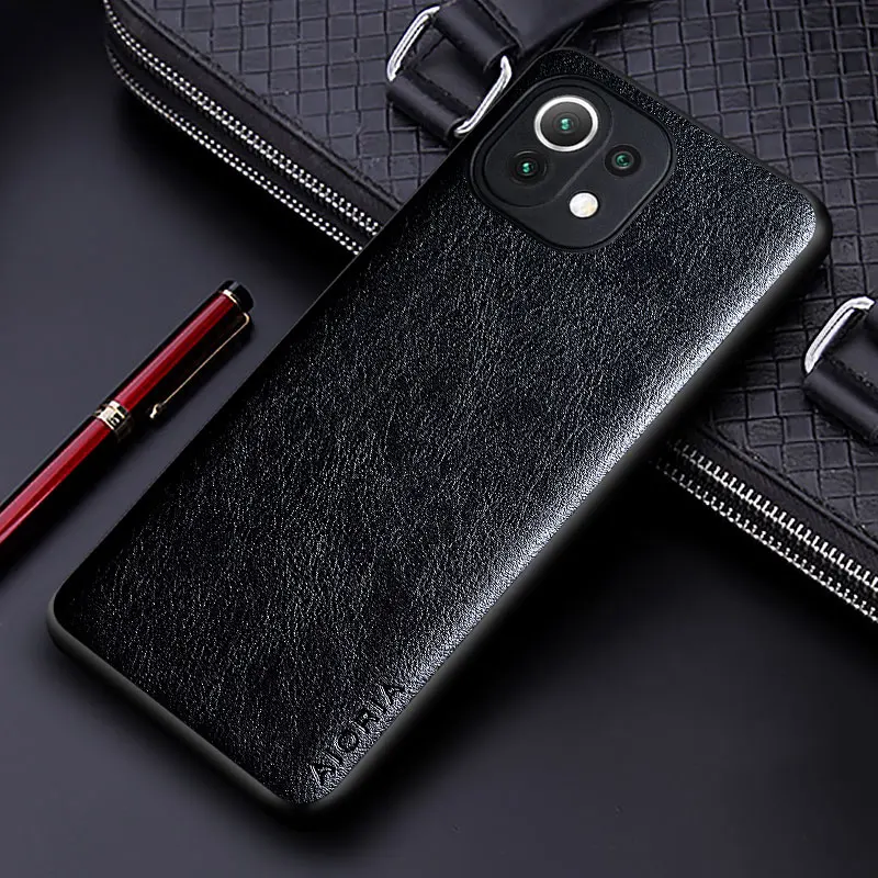 Luxury PU leather Case for Xiaomi Mi 11 Lite 5G NE 11 Pro Ultra with Business solid color design cover for xiaomi mi 11 lite 5g