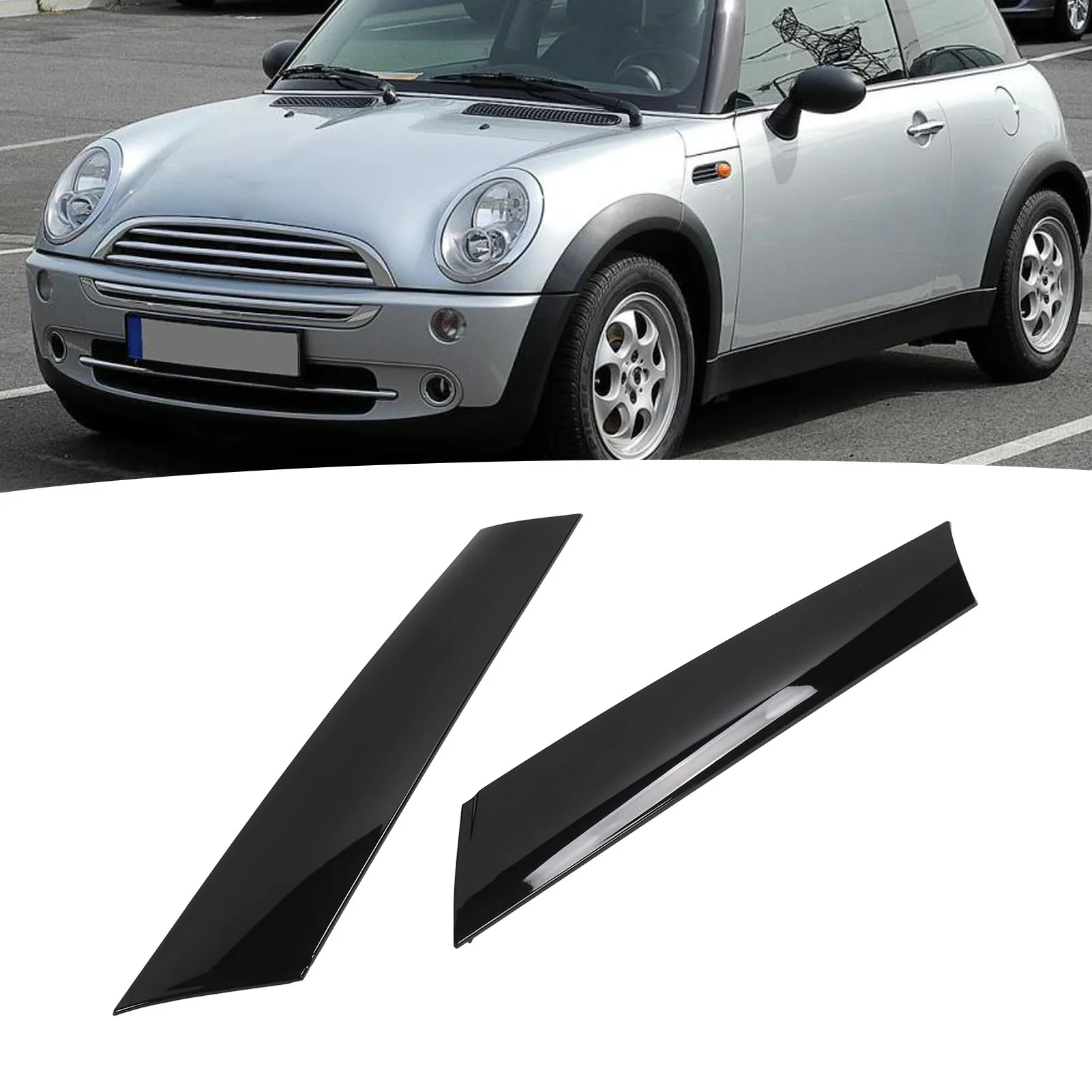 1 Pair Windshield A Pillar Molding Trim 51137128157 A Pillar Molding Trim Cover Replacement for Mini R50 R53 Cabriolet R52