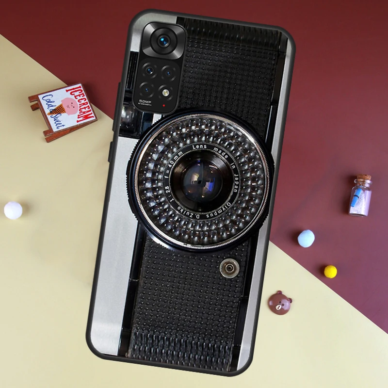 Vintage Retro Camera Case For Xiaomi Redmi Note 8 9 12 10 11 Pro 8T 9S 10S 11S Cover For Redmi 9 10 9A 9C 10C