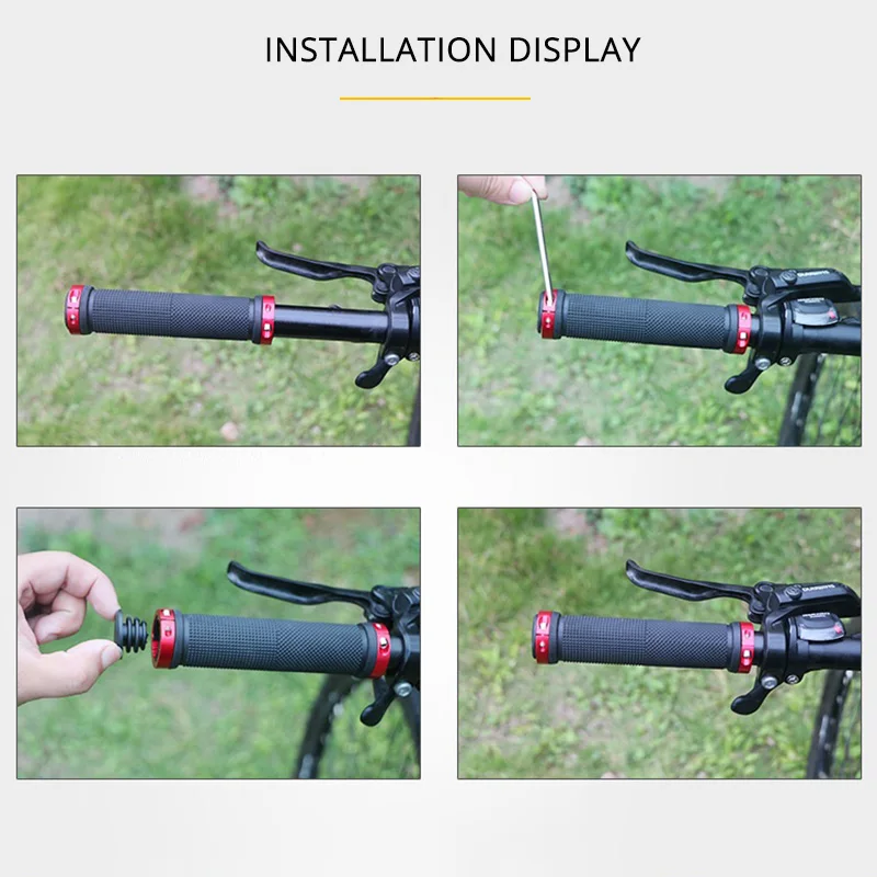 Lock on Bicycle Grips Rubber Soft Mountain Bike Grips Dustproof Waterproof Bike Handle Non-slip MTB Cuffs Cycling Accessories