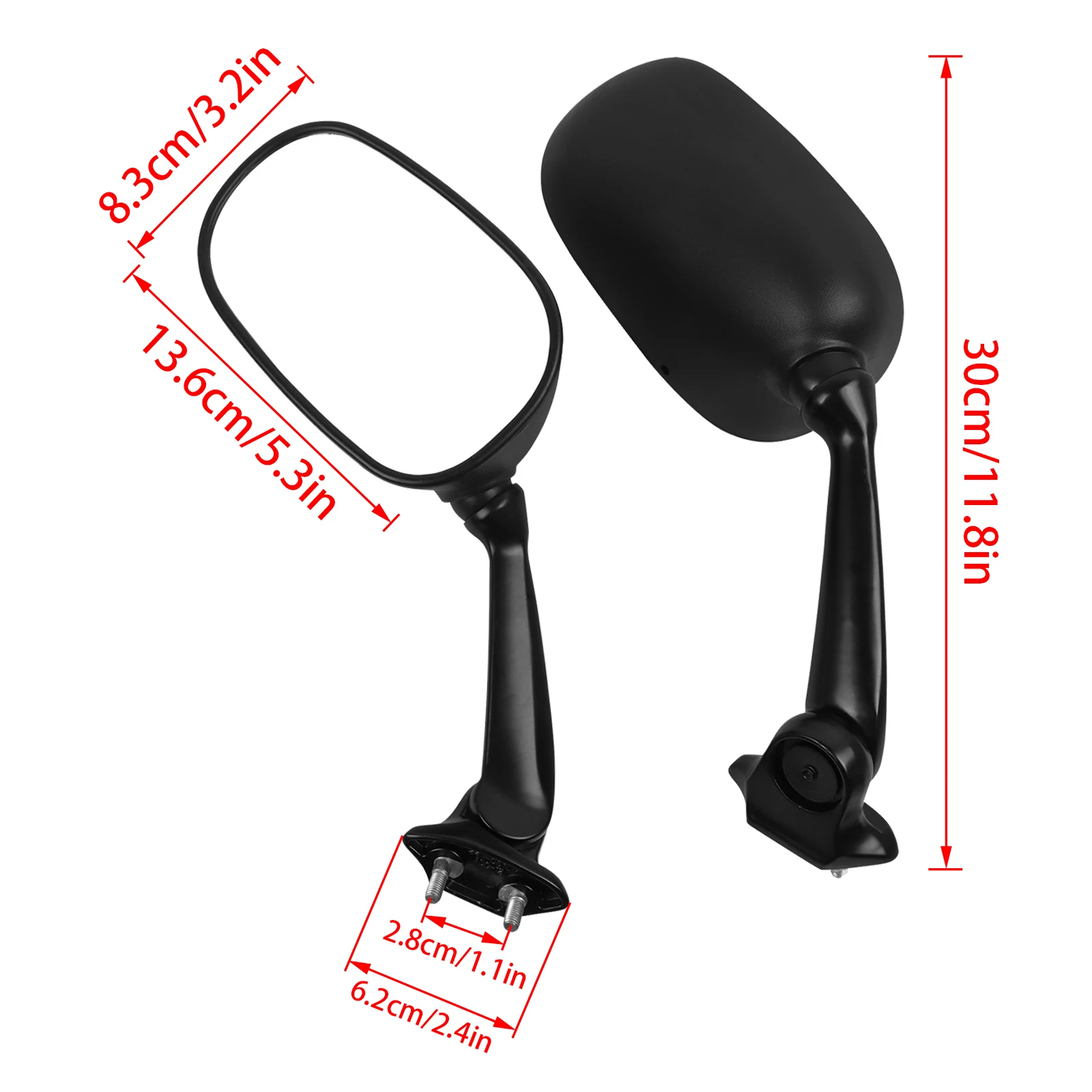 For YAMAHA YZF600 YZF 600 YZF R6 YZFR6 YZF-R6 2008-2015 2014 2013 Motorcycle Mirror Rear View Rearview Side Mirrors Inverted