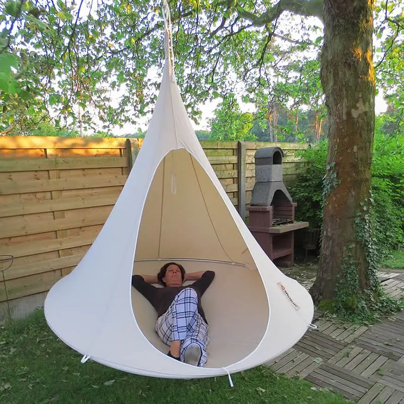 150cm Outdoor Camping Sunscreen Shading And Anti-mosquitoes for Two People Butterfly Swing Hammock Hanging Chair Patio