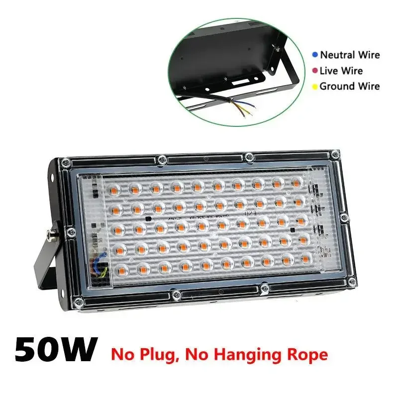 NONE Volle Spektrum Pflanze Lampe Led Licht Indoor Anbau 50W 100W 200W 300W Led Wachsen Hydrokultur licht Phyto Veg Blume Phytolamp 10