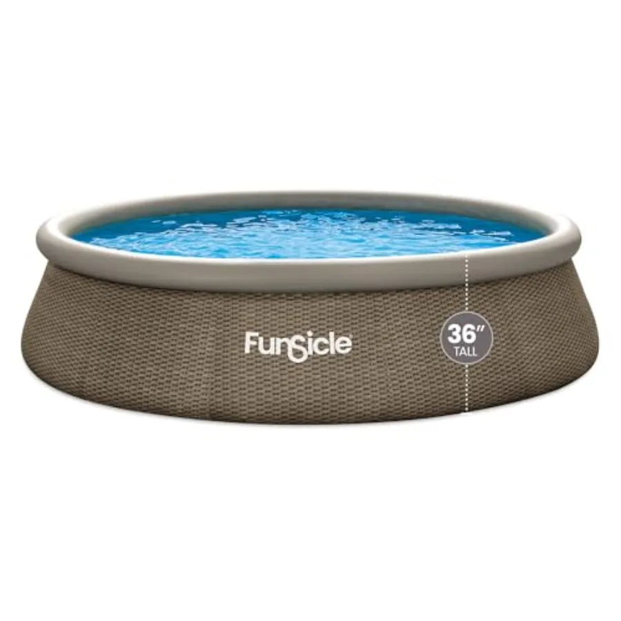 

Quickset Designer 14' x 36 Round Above Ground Swimming Pool, with FiltraBoost 800 GPH Filter Pump, Ladder, Type D Filter Cartri