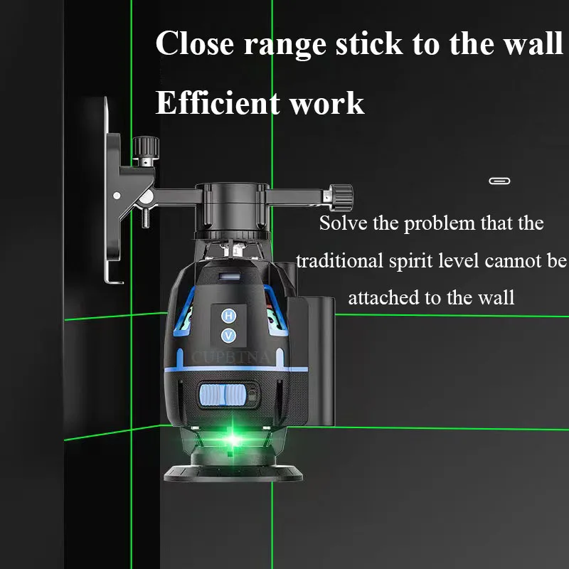 Outdoor 5/6/8/12 Line Cylinder Type 4D Green Light Level Auto Level 360 Horizontal and Vertical Cross Super Bright Laser Levels