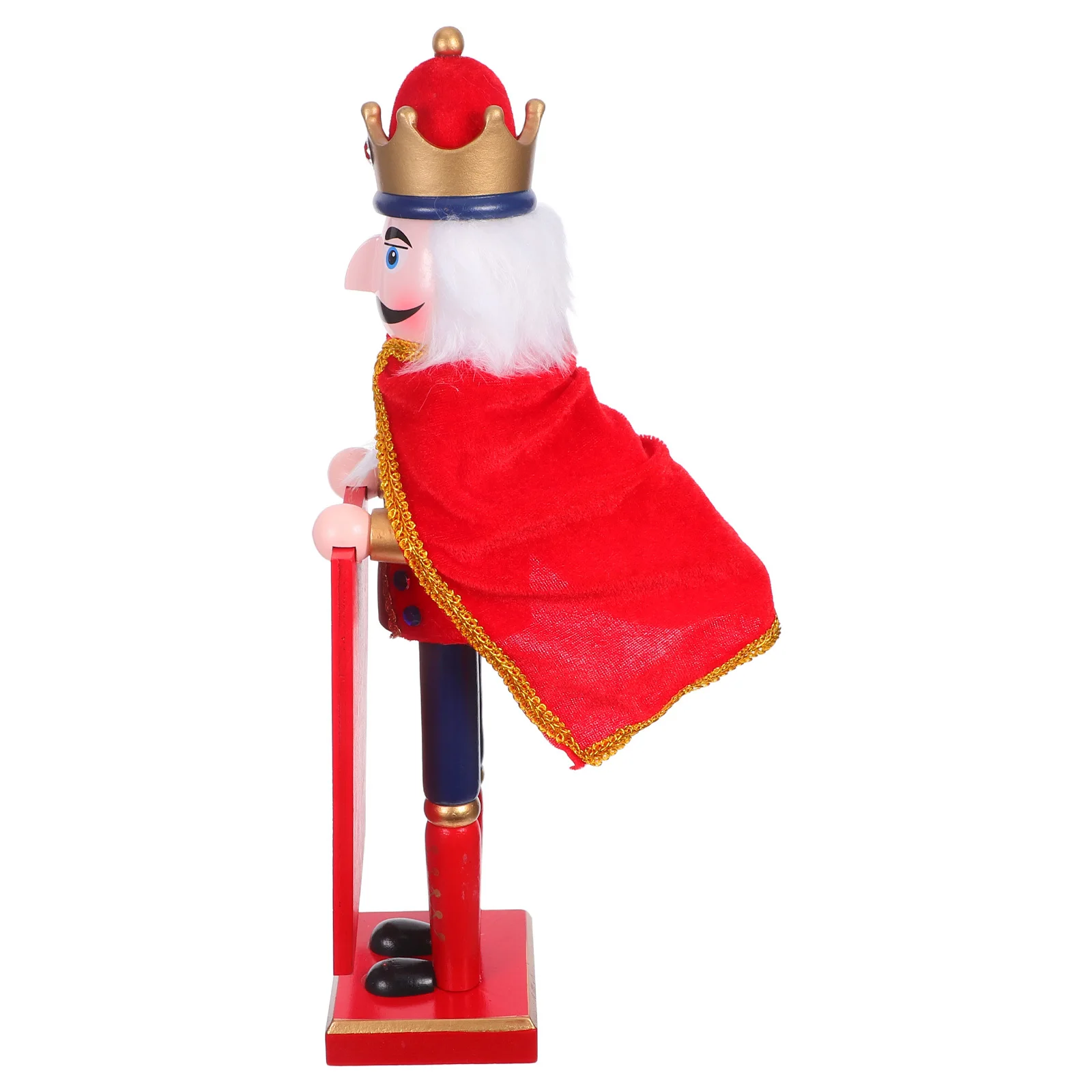 

38Cm Wooden Nutcracker Soldier: Handcrafted Christmas Royal King Holiday Decor For Mantel Tabletop Display, Xmas