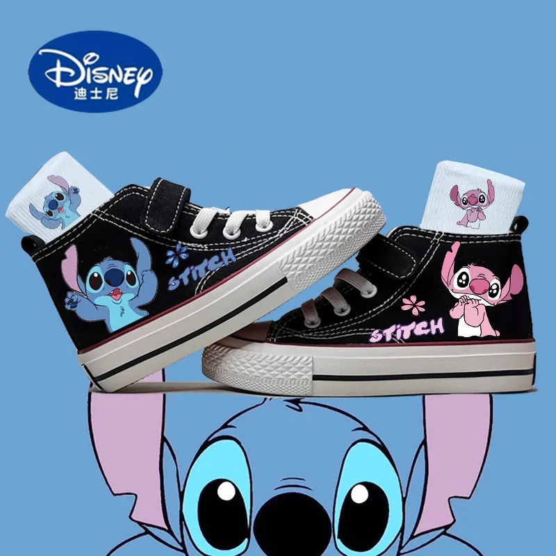 Sepatu Kanvas Anak Disney A115 Koleksi Musim Gugur/Musim Dingin 2025 |   Sepatu Trendi Baru untuk Anak Laki-Laki dan Perempuan, Model Kasual dengan Tali