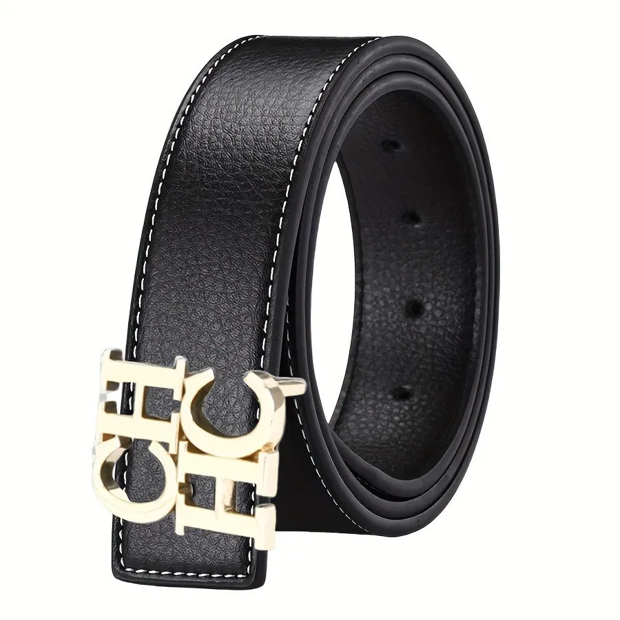 

Новый мужской ремень с пряжкой-инициалом из натуральной кожи, автоматическая регулировка, для бизнеса и повседневной носки, молодежный модный подарок 2026 года