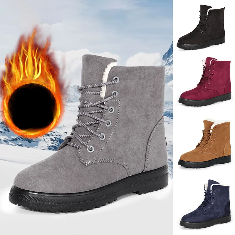 Winter Heavy Fleece Snow Boots Men Unisex Large Size High Top Women Shoes Keep Warm Waterproof Outdoor Platform Female Boots New