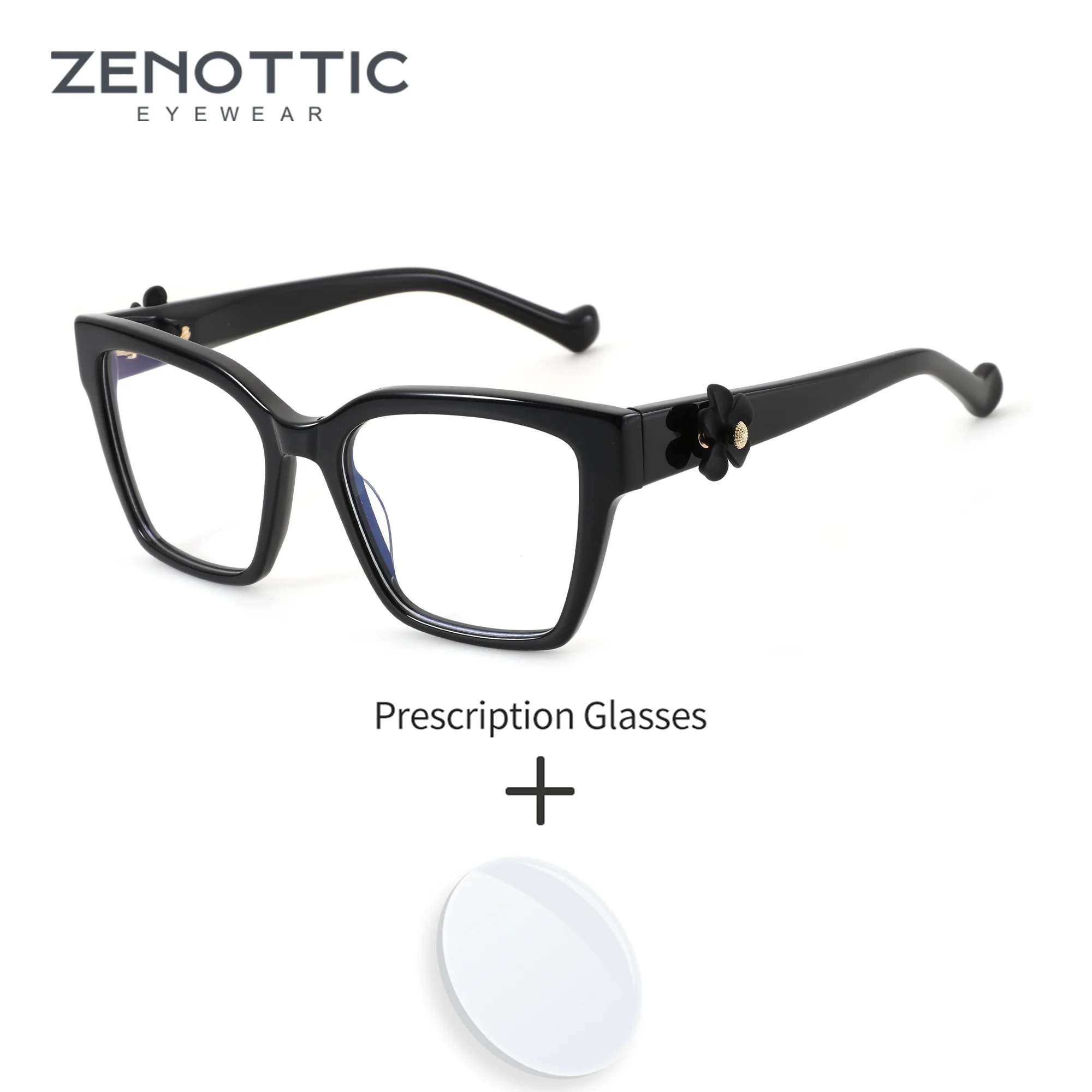 

Очки ZENOTTIC с цветочным декором и бабочками, ацетатные фотохромные линзы, оптические очки для женщин
