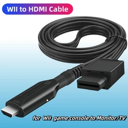 Wii to HDMI Converter Adapter Video Cable 1080P Male to Male Wii2HDMI Converter Plug and Play for Wii to HDTV Display