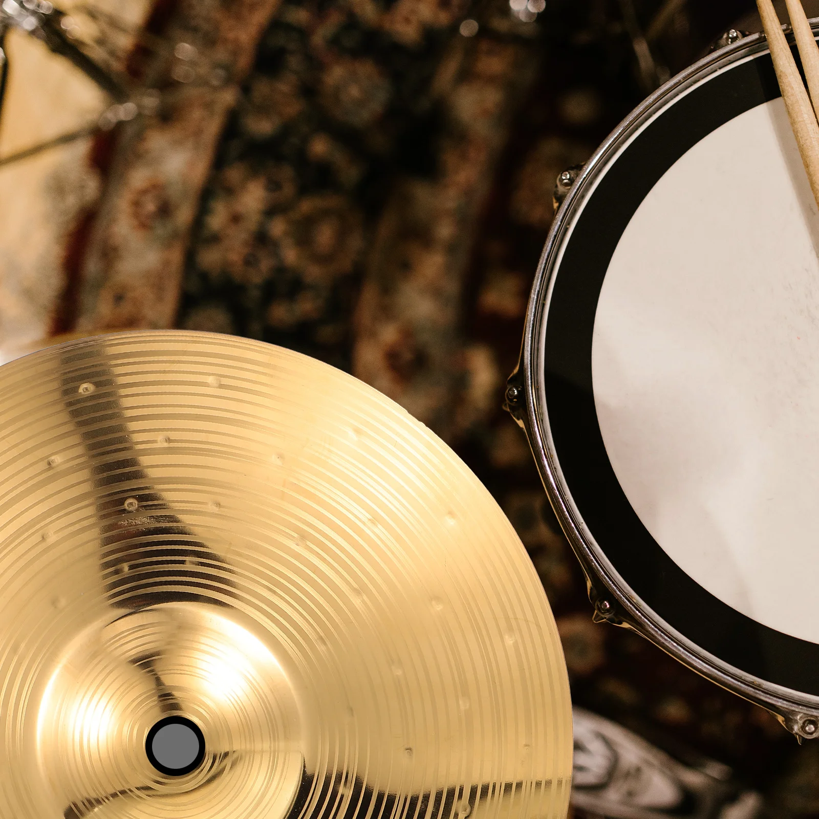 

Strong Metal Cymbal Jazz Drum Set Accessory Sturdy Materials Not Easy to Deform Portable Practice Cymbals for Drums