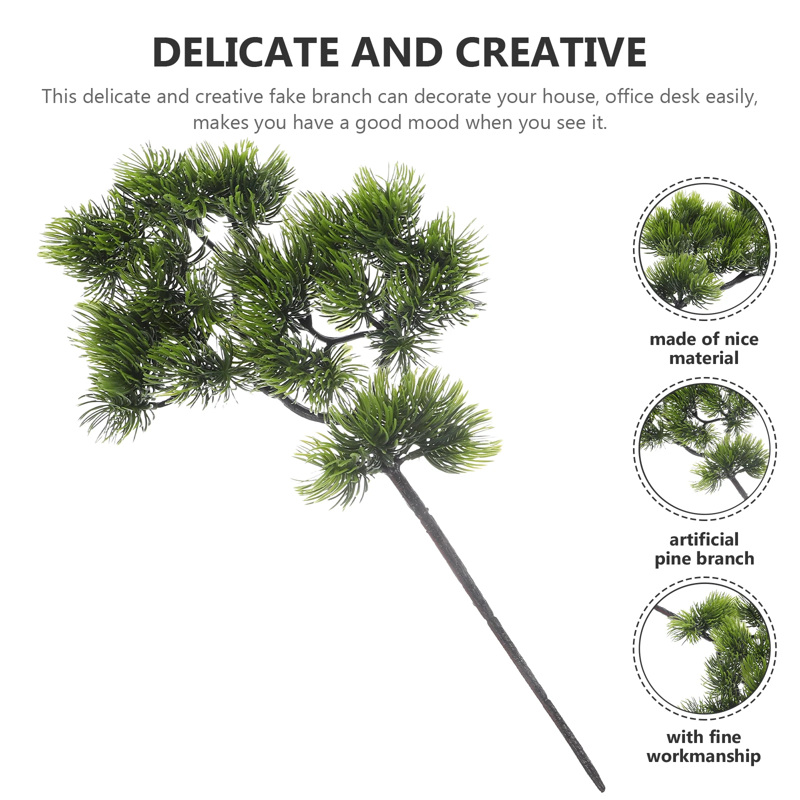 

4pcs Artificial Needles Branches Fake Pine Picks For Christmas Tree Wreath Making Diy Decor Simulated Pine Branches Xmas