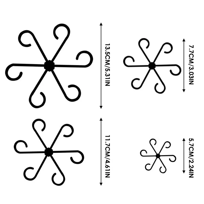 4Pcs Hängen Anlage Stehen Anti-Toppling Unterstützung Pole Kunststoff Haken Fixateur Blume Hydrokultur Klapp Feste Garten Zubehör