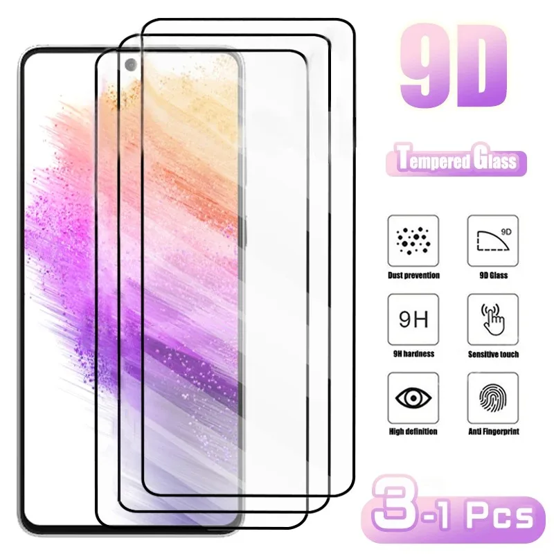 3-1Pcs Tempered Glass A73 A72 A71 A52 Screen Protector A80 A70 A60 A51 A50 A42 A41 A40 A32 A31 A30 A21S A20 A12 A10 A E S 5G