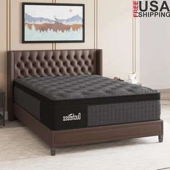 Hybrid Queen Mattress 14 Inch Gel Memory Foam Individually P...