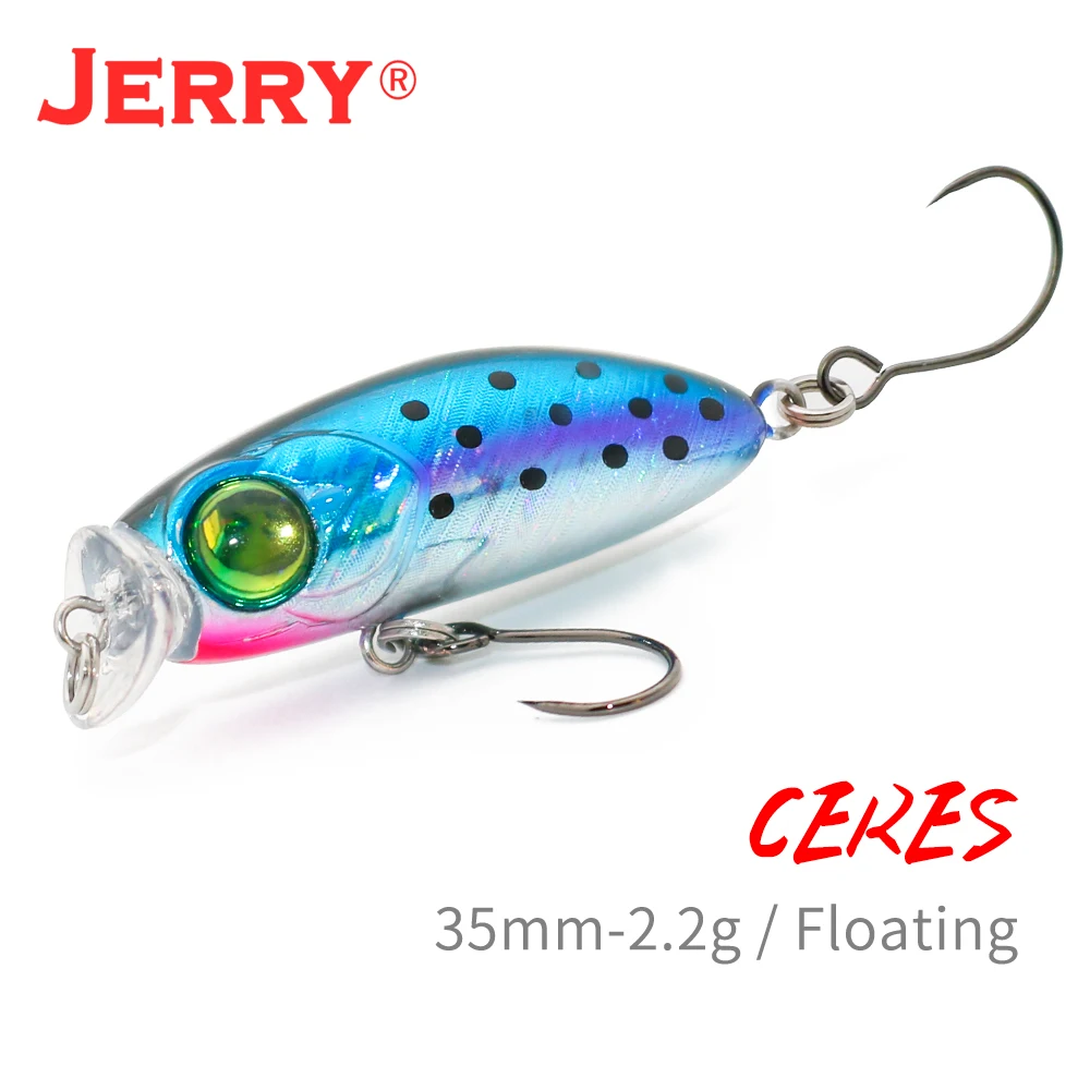 Jerry 1.37in 35mm Ceres Floating Lrf Fishing Lure Rock Minnow Wobbler Hard Bait Area Trout Perch Rockfish Plug Ultralight