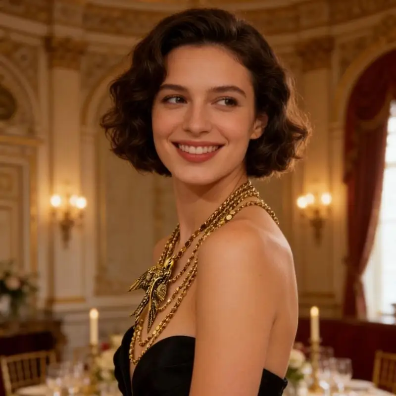 Eye Catching Deluxe Costume Jewelry Necklace Combining Elaborate Beading And Dramatic For Festive Outfits