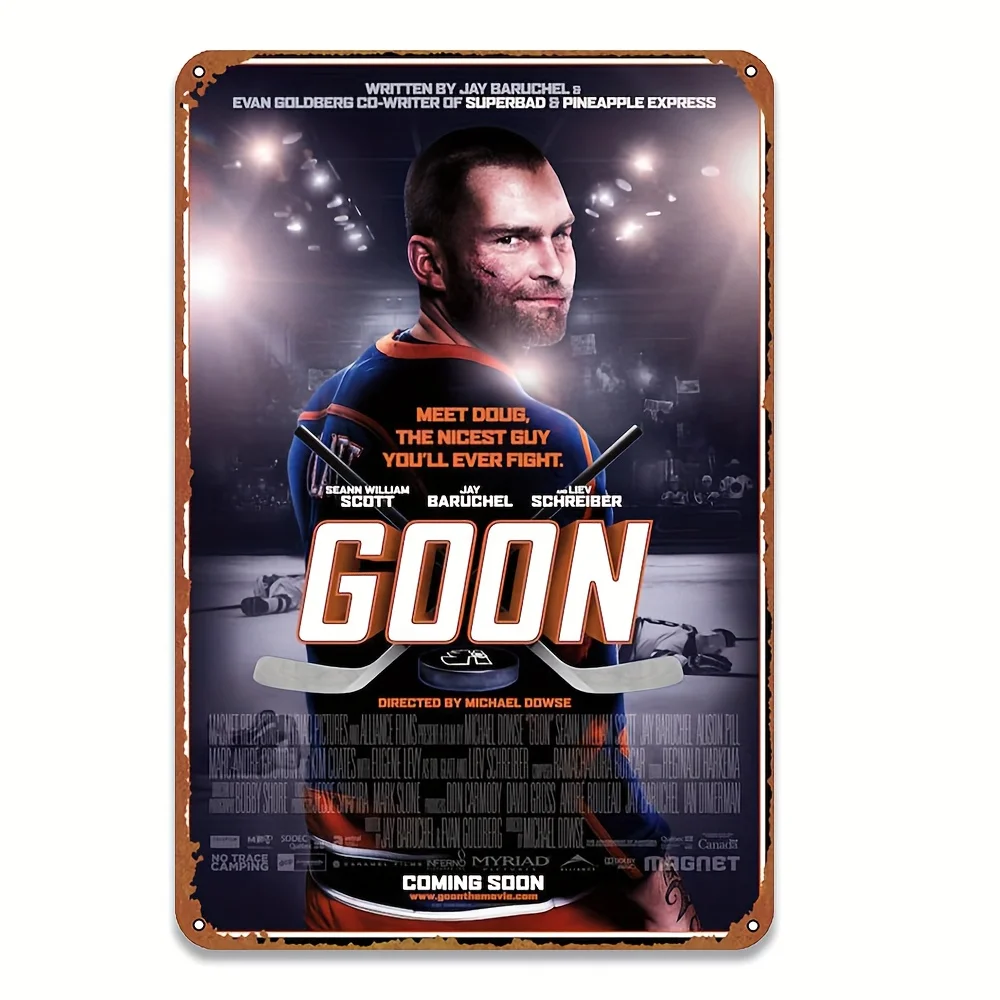 Vintage Movie Poster Metal Tin Sign - Durable Iron Wall Art , Retro Sports Film Decor for Man Cave, Bar, Office & Home, Nostalgi