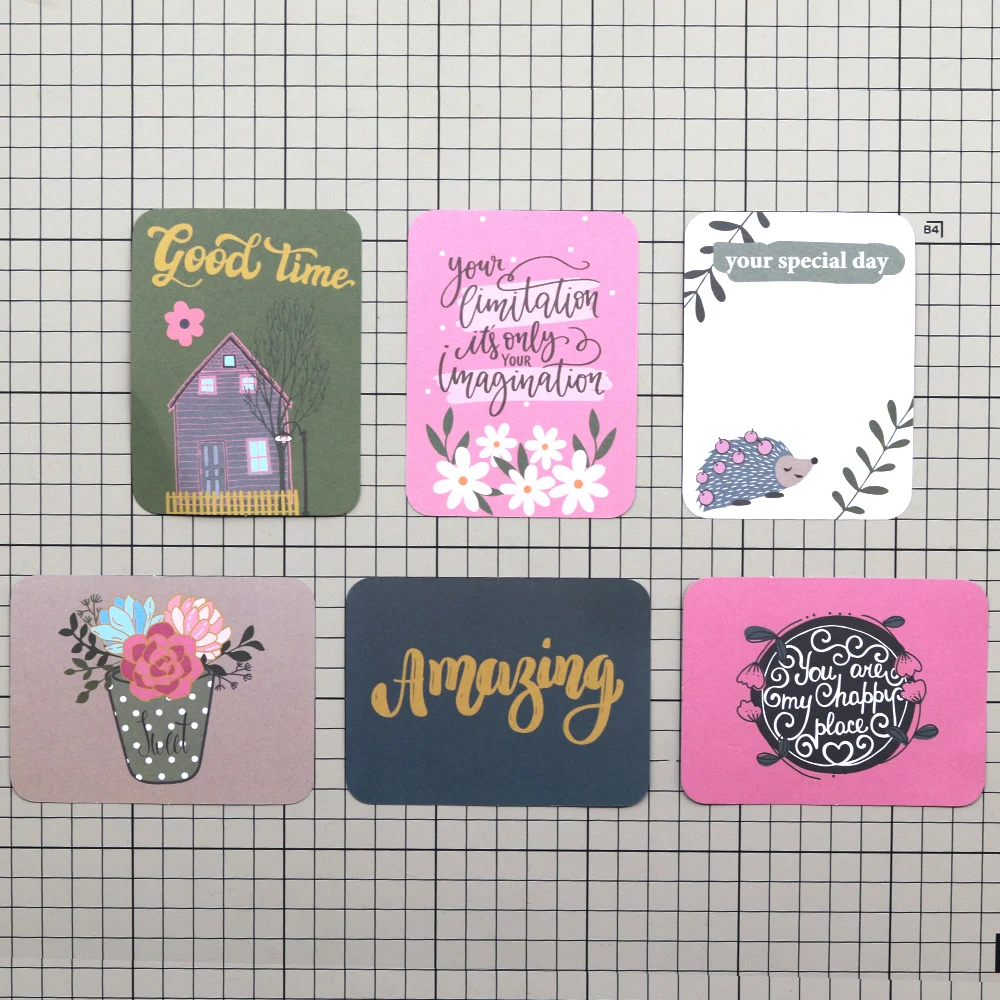 Creative Path Tranquil Place Scrapbooking Journaling Komplettsets 15 Stück Dekorative Papier-Ausschnitte Rahmen Aufkleber DIY Bastelsets – Detail 27