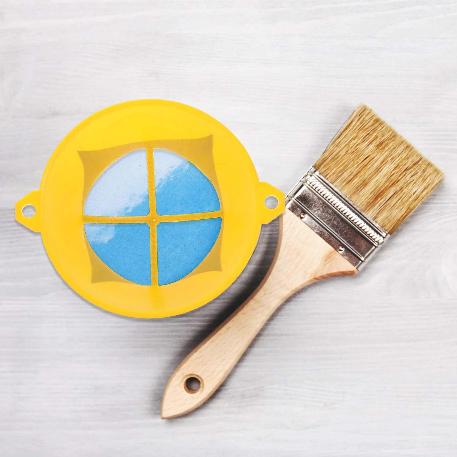 10 قطع من مصفاة الطلاء البلاستيكية، فلتر شبكي رفيع قابل لإعادة الاستخدام للدهانات الزيتية، تطبيق سلس بدون حطام #1