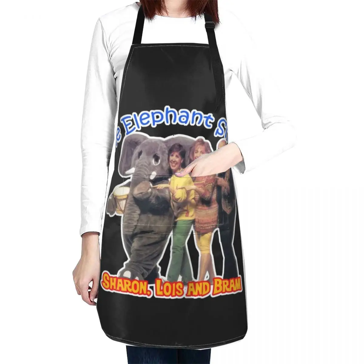 Skinamarink Sharon Lois and Bram Elephant Show Retro 90s Throwback tribute Apron Kitchen Handle For Women esthetician Apron