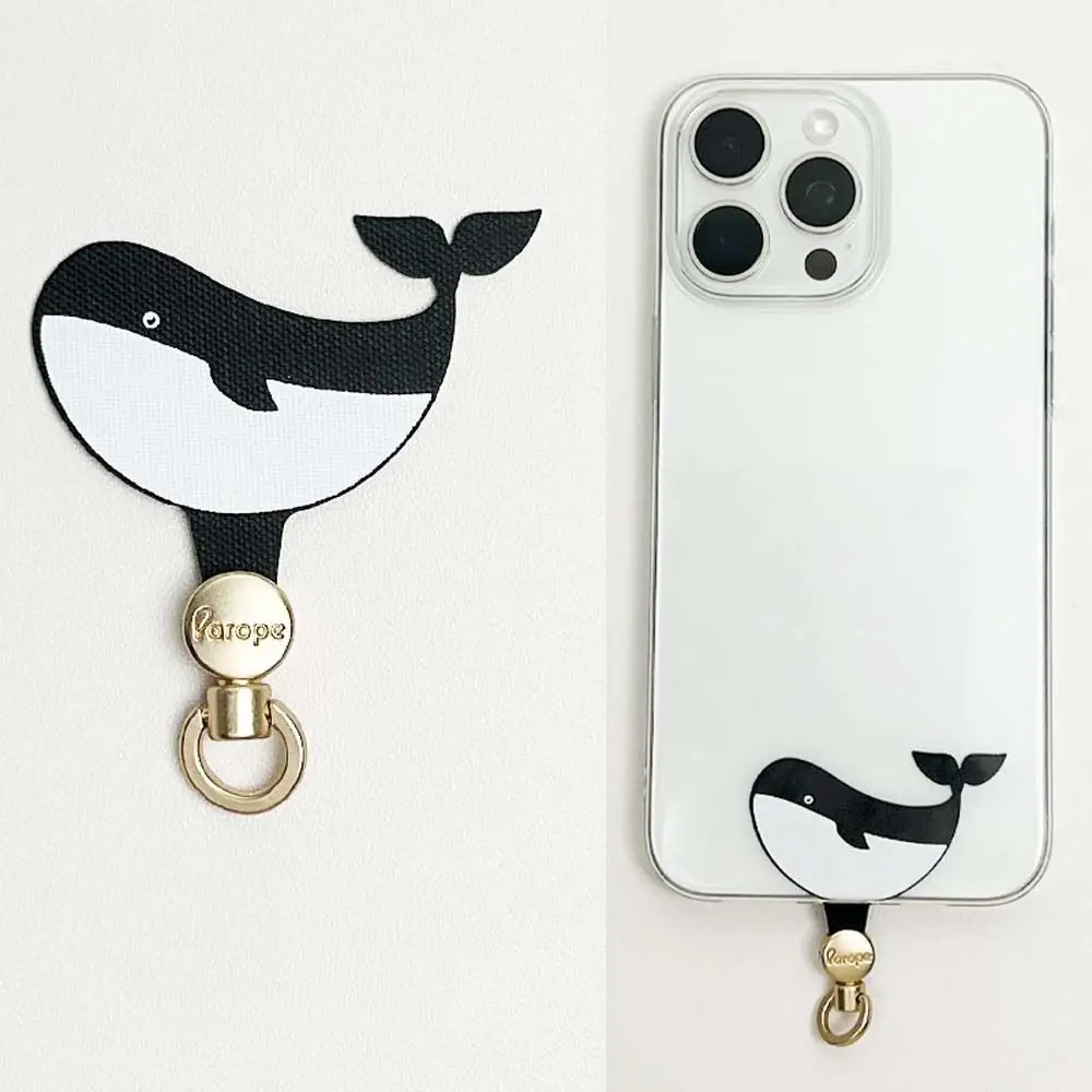 漫画パンダ柄スマホテザータブ安全コネクター360度回転式携帯電話ガスケット猫犬メタルリング携帯電話ストラップパッチ