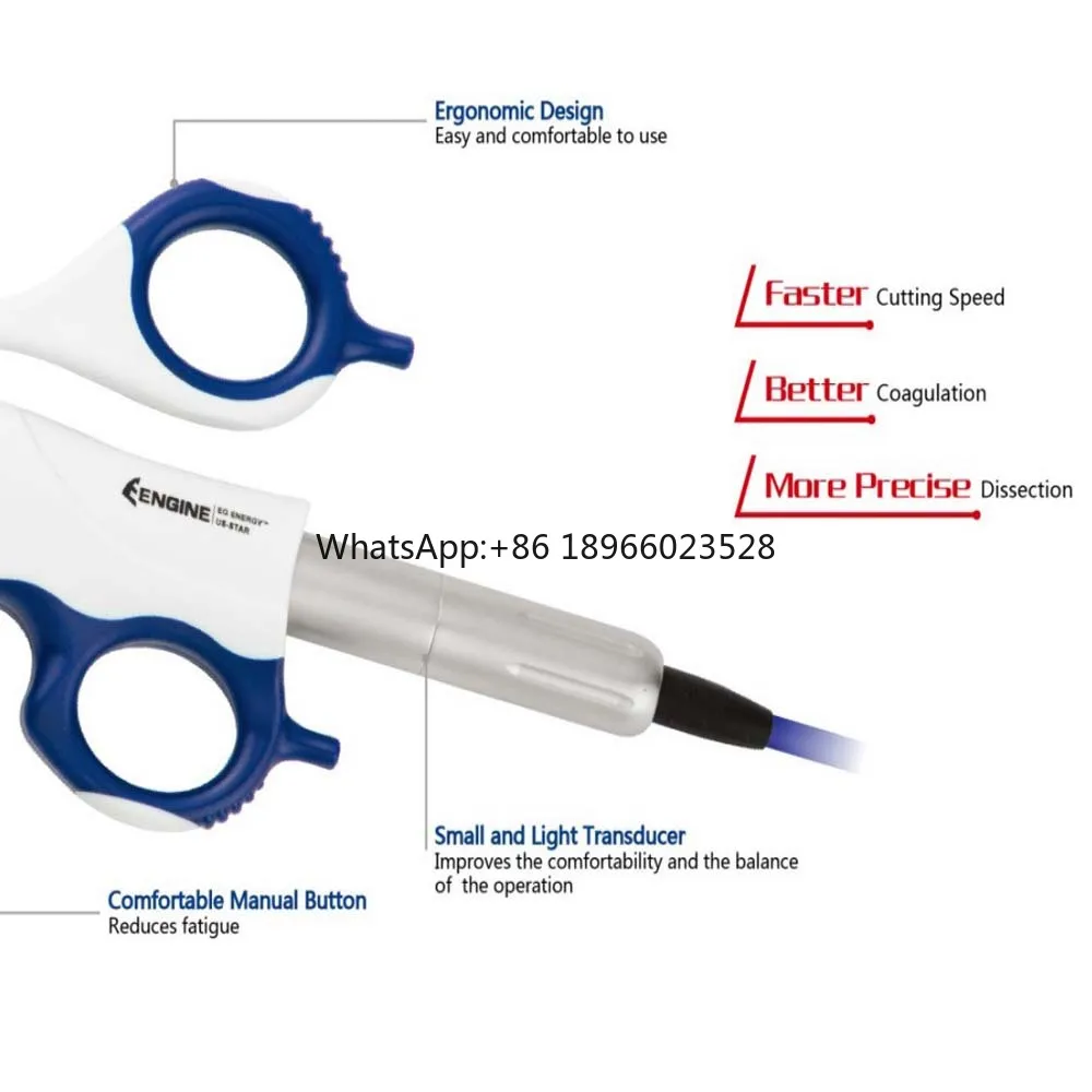 Hot Sales Laparoscopic Surgical Instruments Vessel Sealing Ultrasonic Scalpel System Generator Ligasure Scalpel