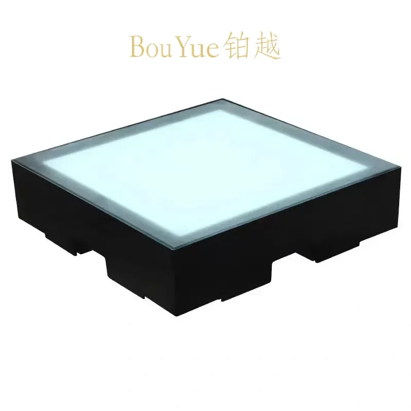 Custom Interactive LED Floor Tile Light Game Grid Secret Room Fitness Square Foot Lamp RGB Color Changing Dance Mat Lighting