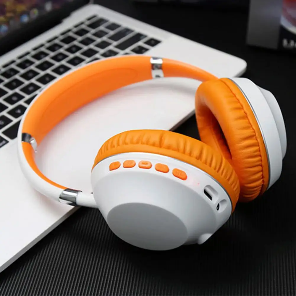 Over Ear Headphones for Movies Videos Wireless Over Ear Headphones Hifi Stereo Sound Long Battery Life Tf Card Support Fm Radio