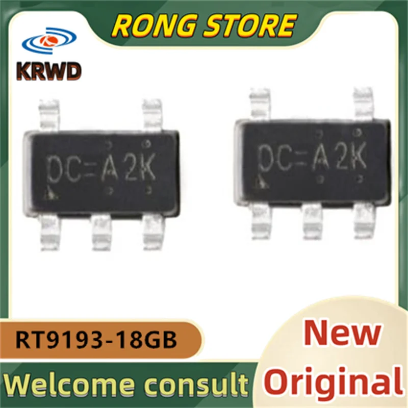 50PCS DC=*** DC=A2K   New and Original RT9193-18GB RT9193 SOT23-5 1.8V/300mA