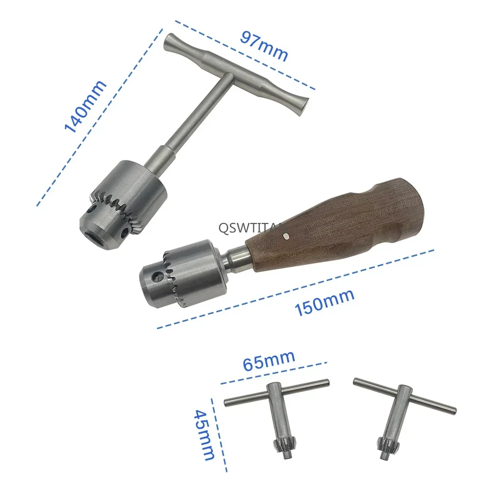 Stainless Steel Bone Cannulated Hand Drill with Handle Multifunctional Veterinary Orthopedic Instrument