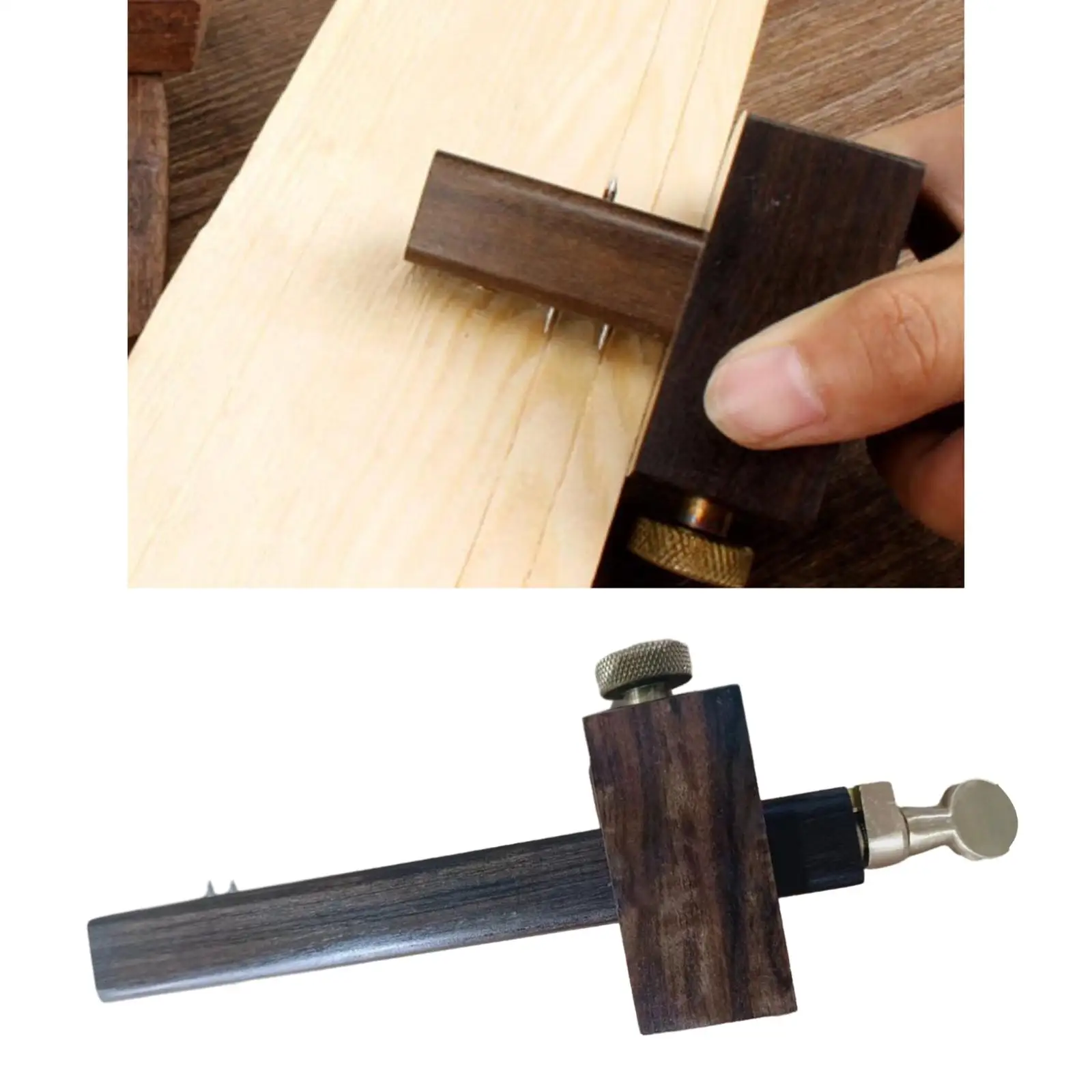 Wood Marking Gauge Brass Thumbscrew Dual Pin Mortise Gauge Wood Tools for Woodworker and DIY Repair