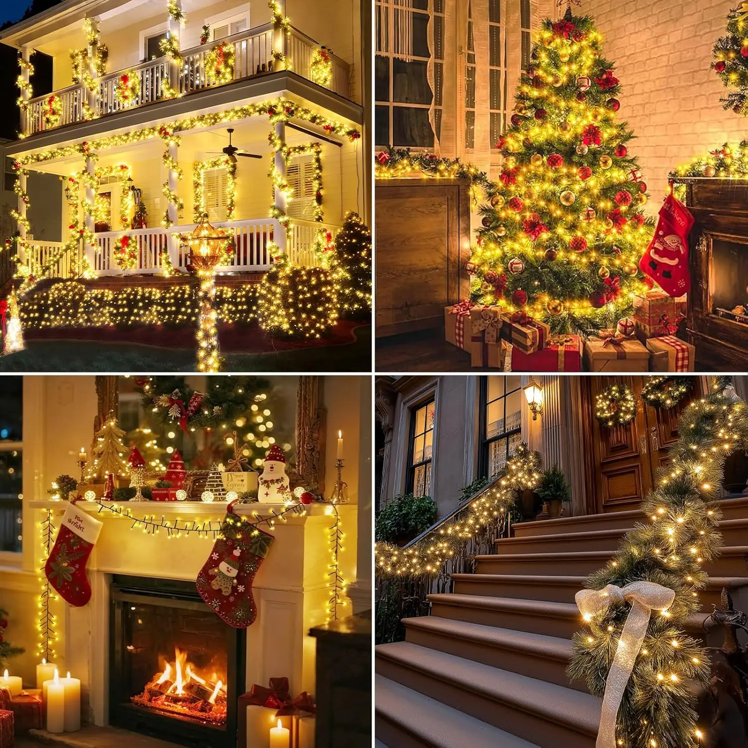 LED Firecracker String Lights 30-75M Garland Fairy Lights EU/US DC Holiday String Lights for Wedding Party Christmas Decoration