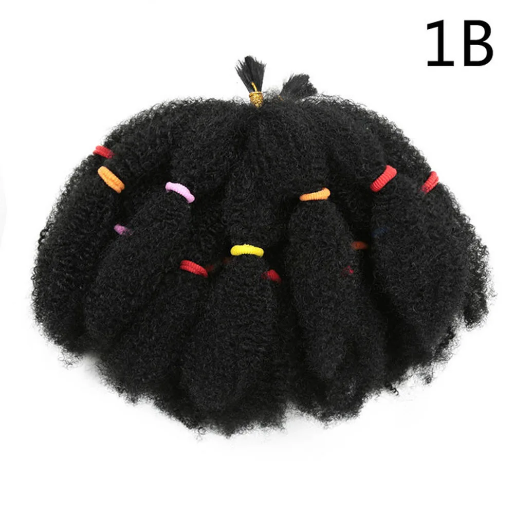 Afro Kinky Hair 12 inch Pre Stretched Afro Kinky Twist Hair Braiding Hair Kinky Twist Crochet Braids Synthetic Hair Extensions