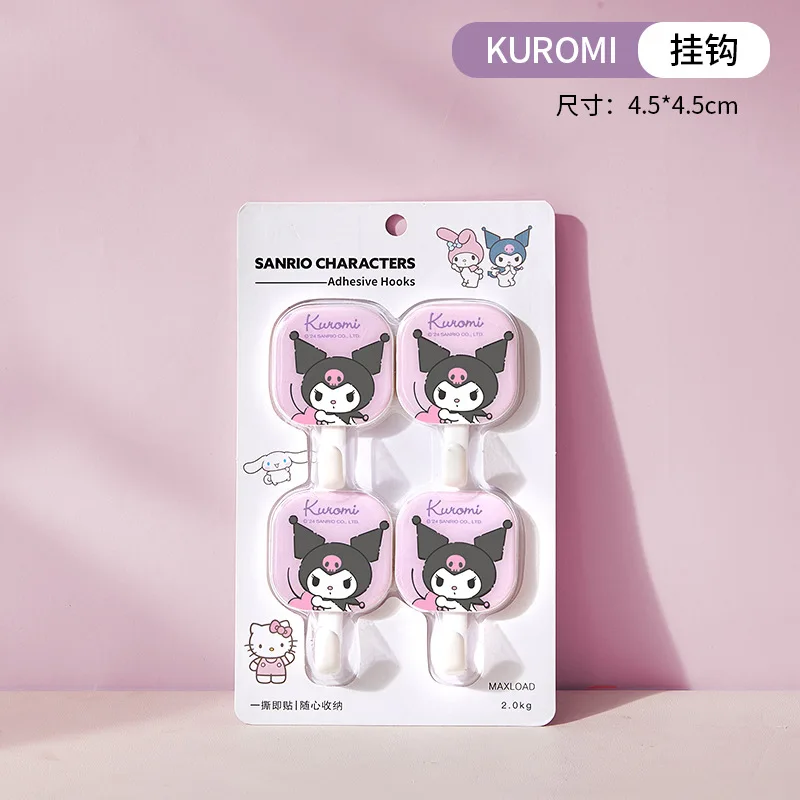 سانريو مرحبا كيتي هوك لا حاجة لكمة ثقوب شريط لاصق قوي لطيف المطبخ غرفة نوم استئجار منزل Traceless لاصق هوك