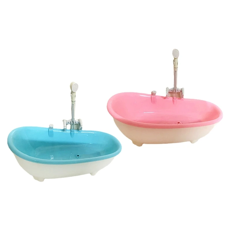 GJ Parrot Bird Bathtub Plastic Water Bath Shower Bathtub for Parakeets Lovebirds Pet Cage Intelligent Spray Water Design