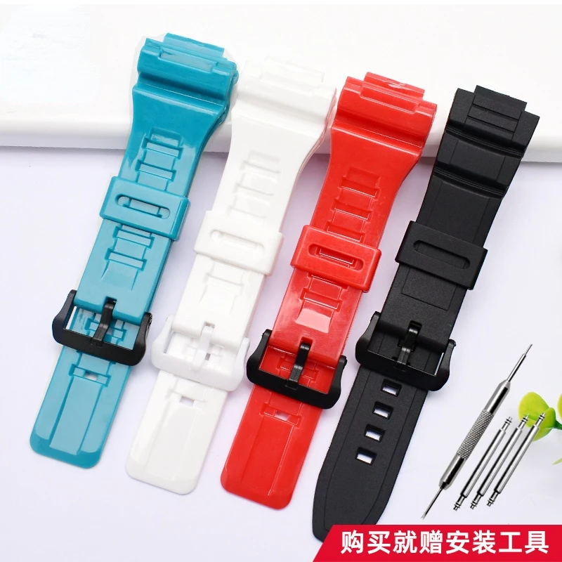 Watchband for Casio Watch AQ-S810W AEQ-110 MCW-200H Male Resin Silicone Watch Strap