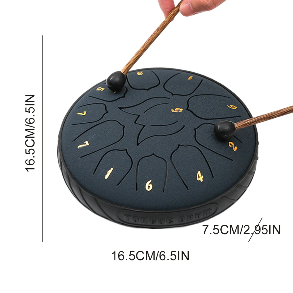 6 بوصة 11 ملاحظات أدوات قرع مع حقيبة طبل كتاب الموسيقى طبل مطارق أدوات شفاء الصوت أداة طبل المطر #6