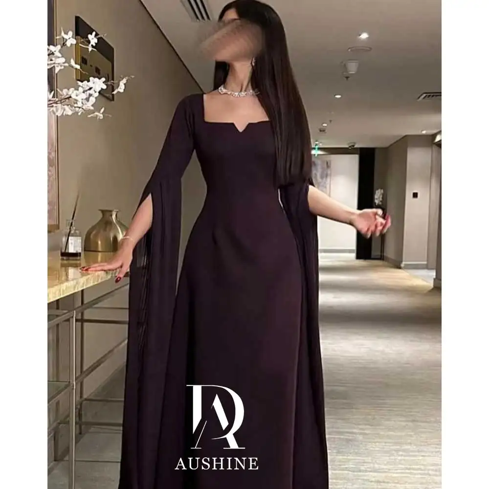 

Aushine индивидуальное вечернее платье на день рождения длиной до пола, с длинными рукавами, летние элегантные свадебные платья для женщин, араб 2024