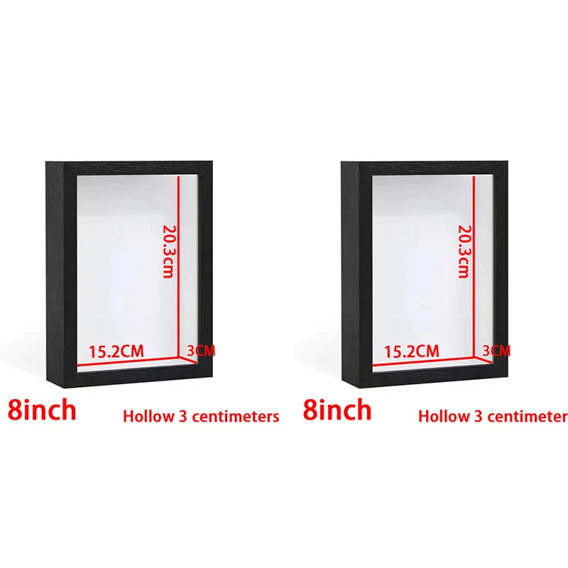 Shadow Box Depth 3cm Wooden Photo Frame for Displaying 3D Works
