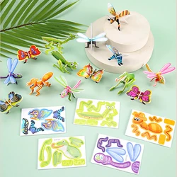 30Pcs Funny Insect Paper Jigsaw Puzzles Educational Toys for Kids Birthday Party Favors Giveaway School Rewards Pinata Fillers