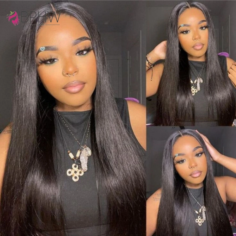 Bone Straight Human Hair Bundles With 4x4 Lace Closure Extensions Brazilian 3 Bundles With Closure for Women Hair Extensions 12A