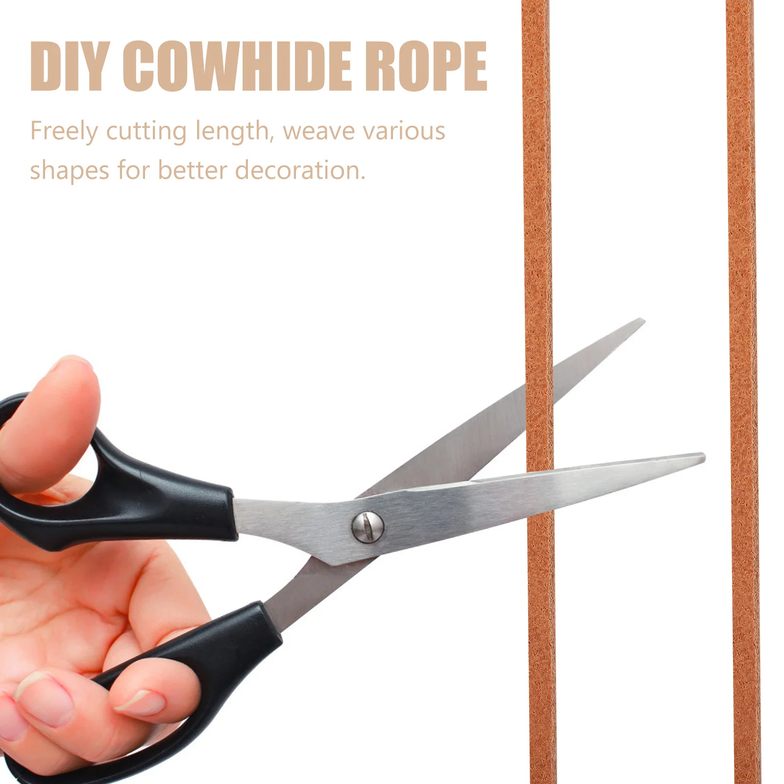 

2Packs DIY Cowhide Rope Braiding String Jewelry Making Bead String Craft Necklace Bracelet Durable Cowhide Rope