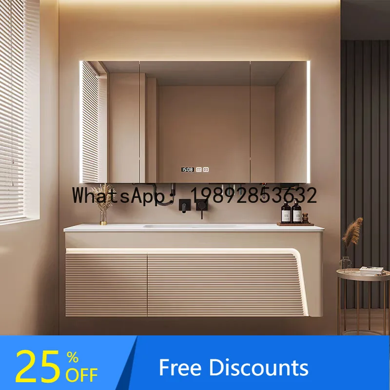 

YFY French Minimalist Bathroom Cabinet Set Washroom Sink Basin Imported DuPont Basin Hot Bending