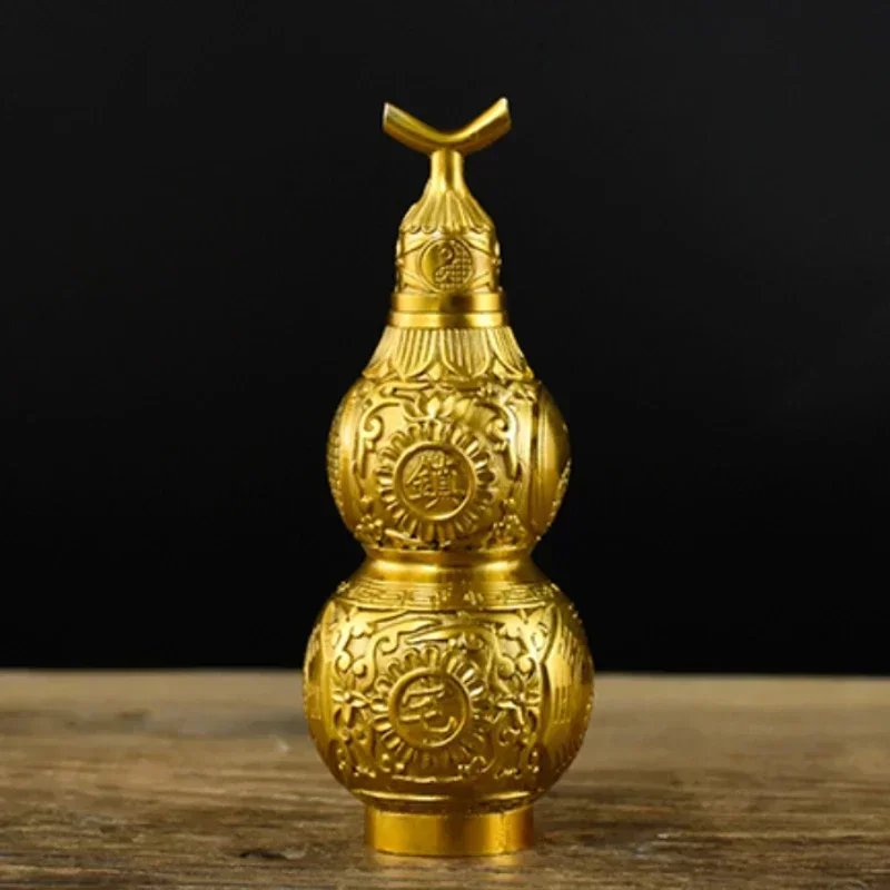1PCS Copper Gourd with Base Feng Shui Decoration living room Office Home Decoration Crafts and accessories Attract wealth plant